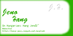 jeno hang business card